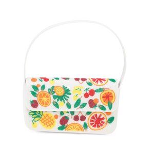 ALESSIA BIANCHI White Beaded Fruit Shoulder Bag